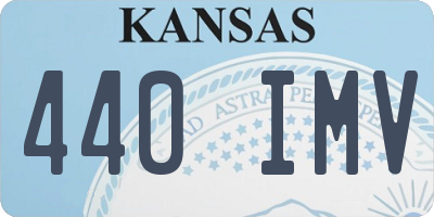KS license plate 440IMV