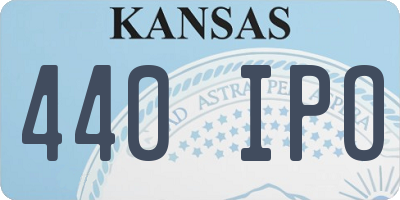 KS license plate 440IPO