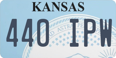 KS license plate 440IPW