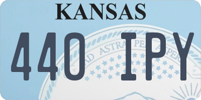 KS license plate 440IPY