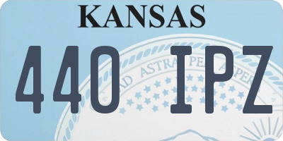 KS license plate 440IPZ