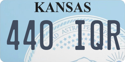 KS license plate 440IQR