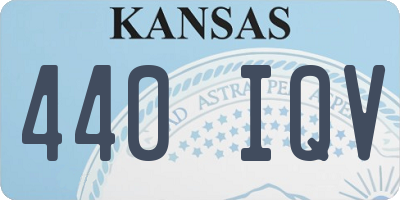 KS license plate 440IQV