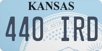 KS license plate 440IRD