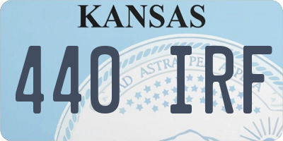 KS license plate 440IRF
