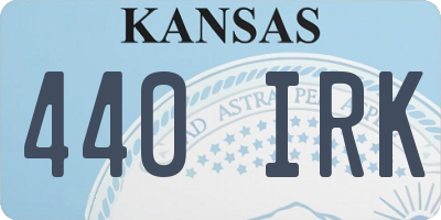 KS license plate 440IRK