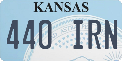 KS license plate 440IRN
