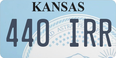 KS license plate 440IRR