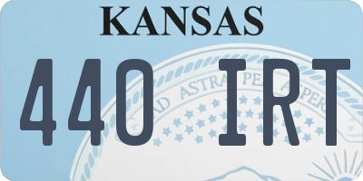KS license plate 440IRT