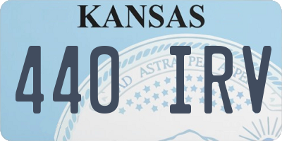 KS license plate 440IRV