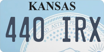 KS license plate 440IRX