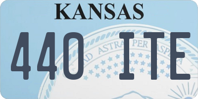 KS license plate 440ITE