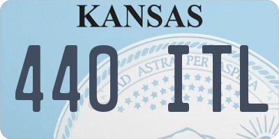 KS license plate 440ITL