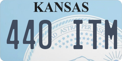 KS license plate 440ITM