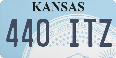 KS license plate 440ITZ