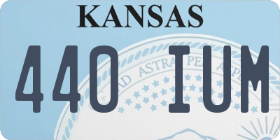 KS license plate 440IUM