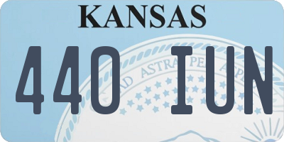 KS license plate 440IUN