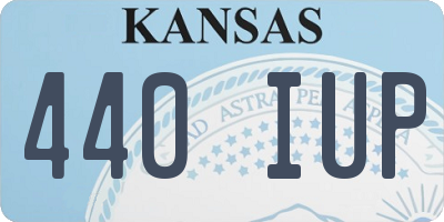 KS license plate 440IUP