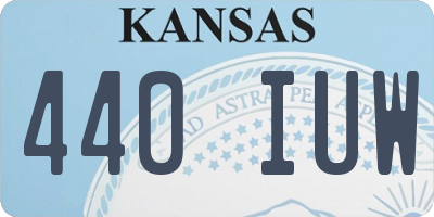 KS license plate 440IUW
