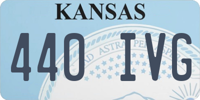 KS license plate 440IVG