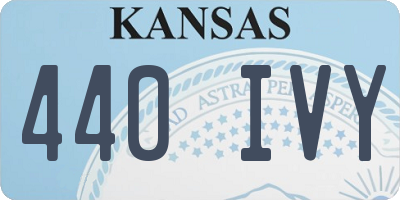 KS license plate 440IVY