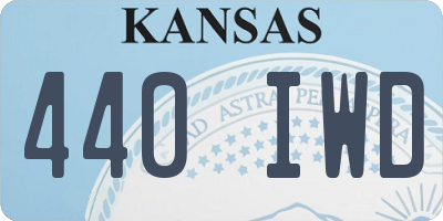 KS license plate 440IWD