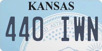 KS license plate 440IWN