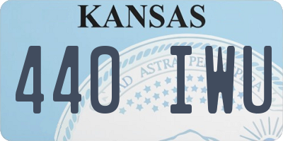 KS license plate 440IWU