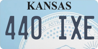 KS license plate 440IXE