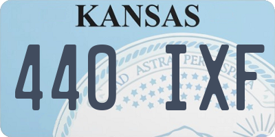 KS license plate 440IXF