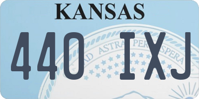 KS license plate 440IXJ