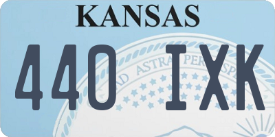 KS license plate 440IXK