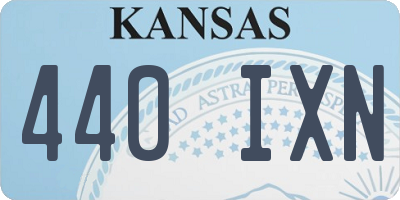 KS license plate 440IXN