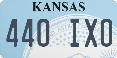 KS license plate 440IXO