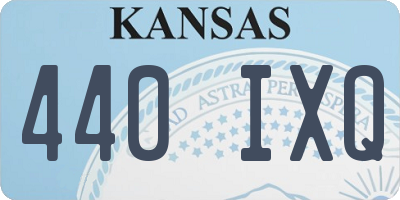 KS license plate 440IXQ