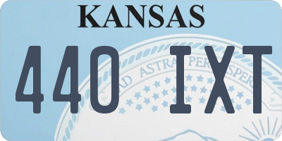 KS license plate 440IXT