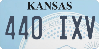 KS license plate 440IXV