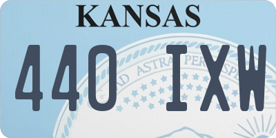 KS license plate 440IXW