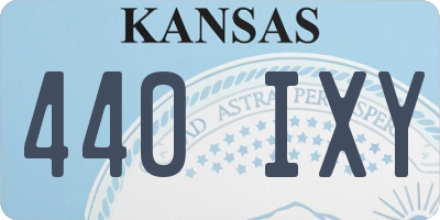 KS license plate 440IXY