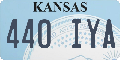 KS license plate 440IYA