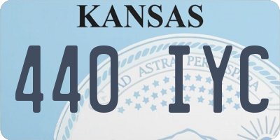 KS license plate 440IYC