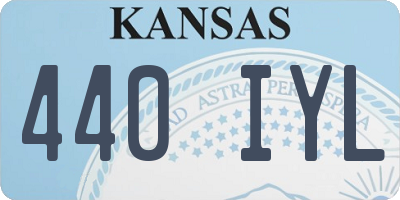 KS license plate 440IYL