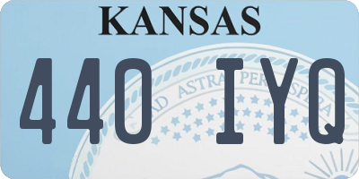 KS license plate 440IYQ