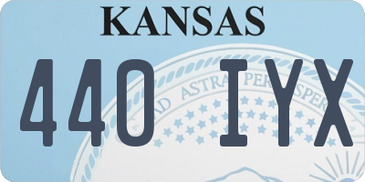 KS license plate 440IYX