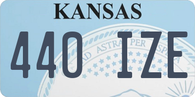 KS license plate 440IZE