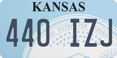 KS license plate 440IZJ