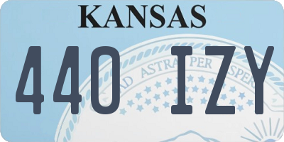 KS license plate 440IZY