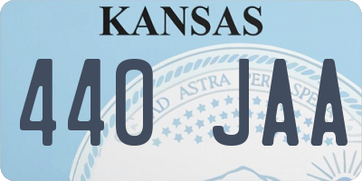 KS license plate 440JAA