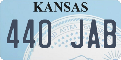 KS license plate 440JAB