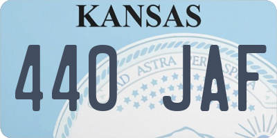 KS license plate 440JAF